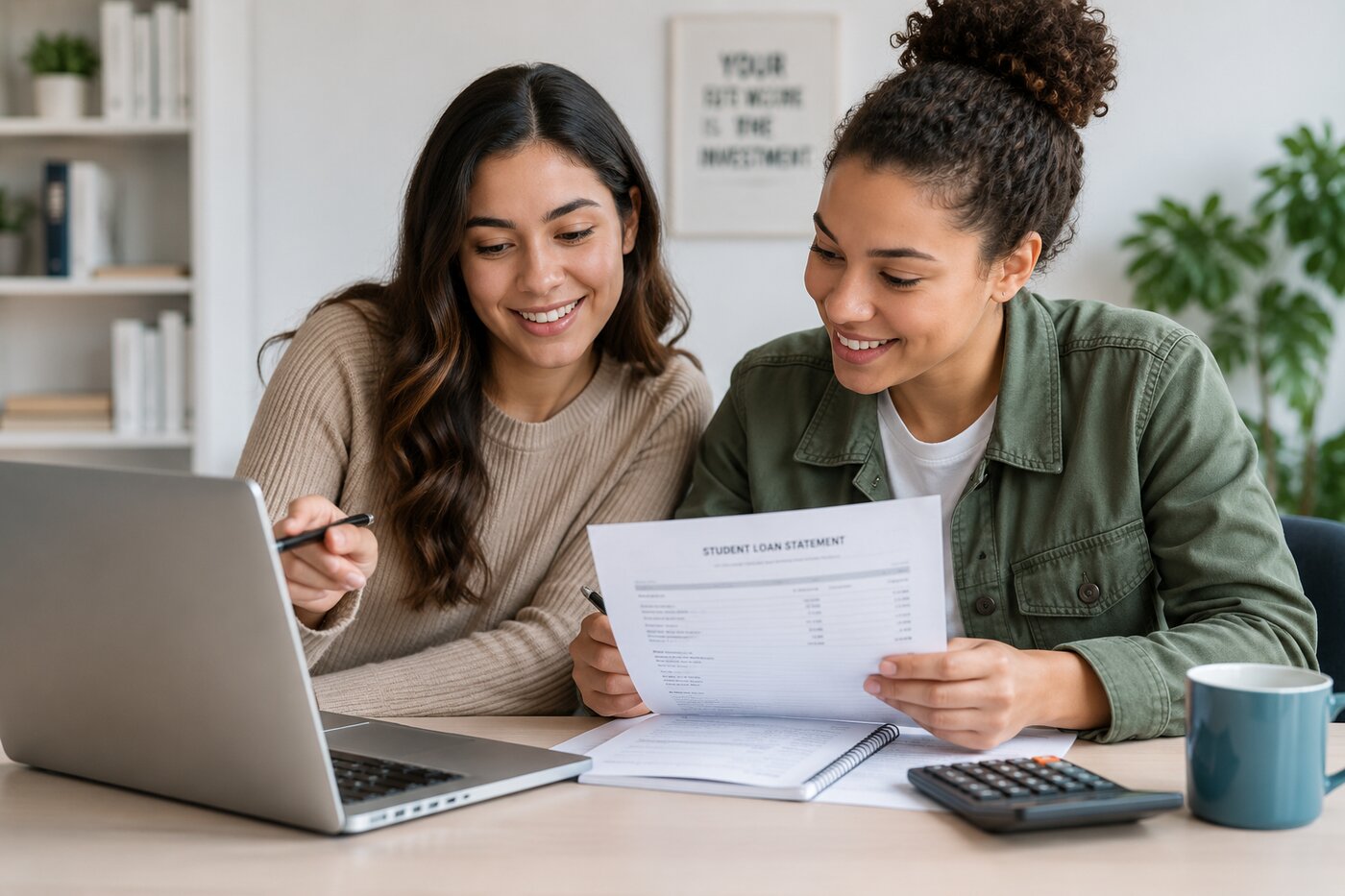 Advisor helping a student review their options