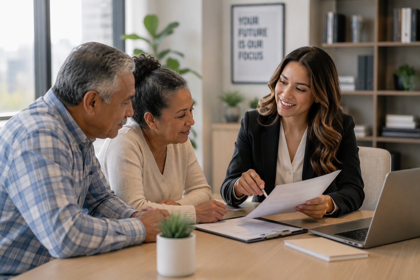 Advisor helping a client get back in good standing