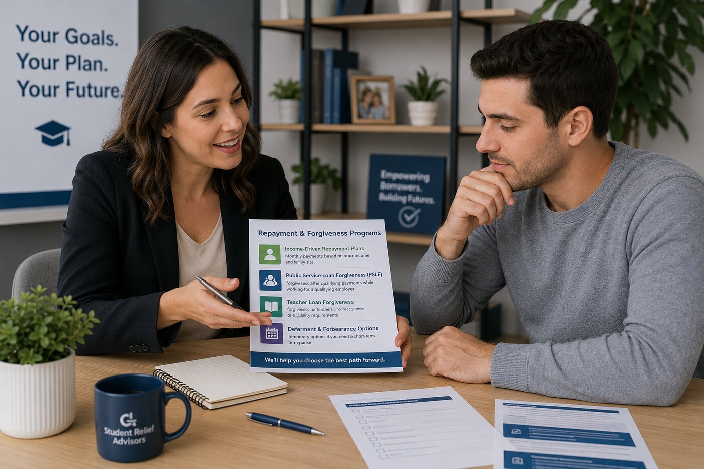 Borrower Options Advisor helping a client get back in good standing